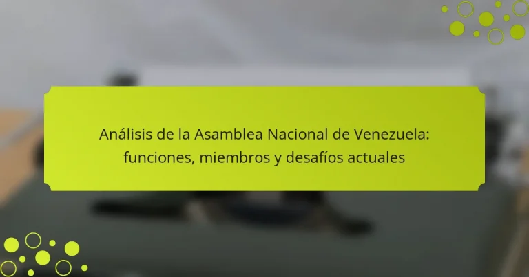 Análisis de la Asamblea Nacional de Venezuela: funciones, miembros y desafíos actuales