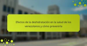 Efectos de la deshidratación en la salud de los venezolanos y cómo prevenirla