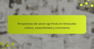 Perspectivas del sector agrícola en Venezuela: cultivos, sostenibilidad y crecimiento