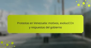 Protestas en Venezuela: motivos, evolución y respuestas del gobierno