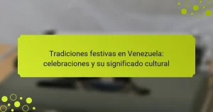 Tradiciones festivas en Venezuela: celebraciones y su significado cultural